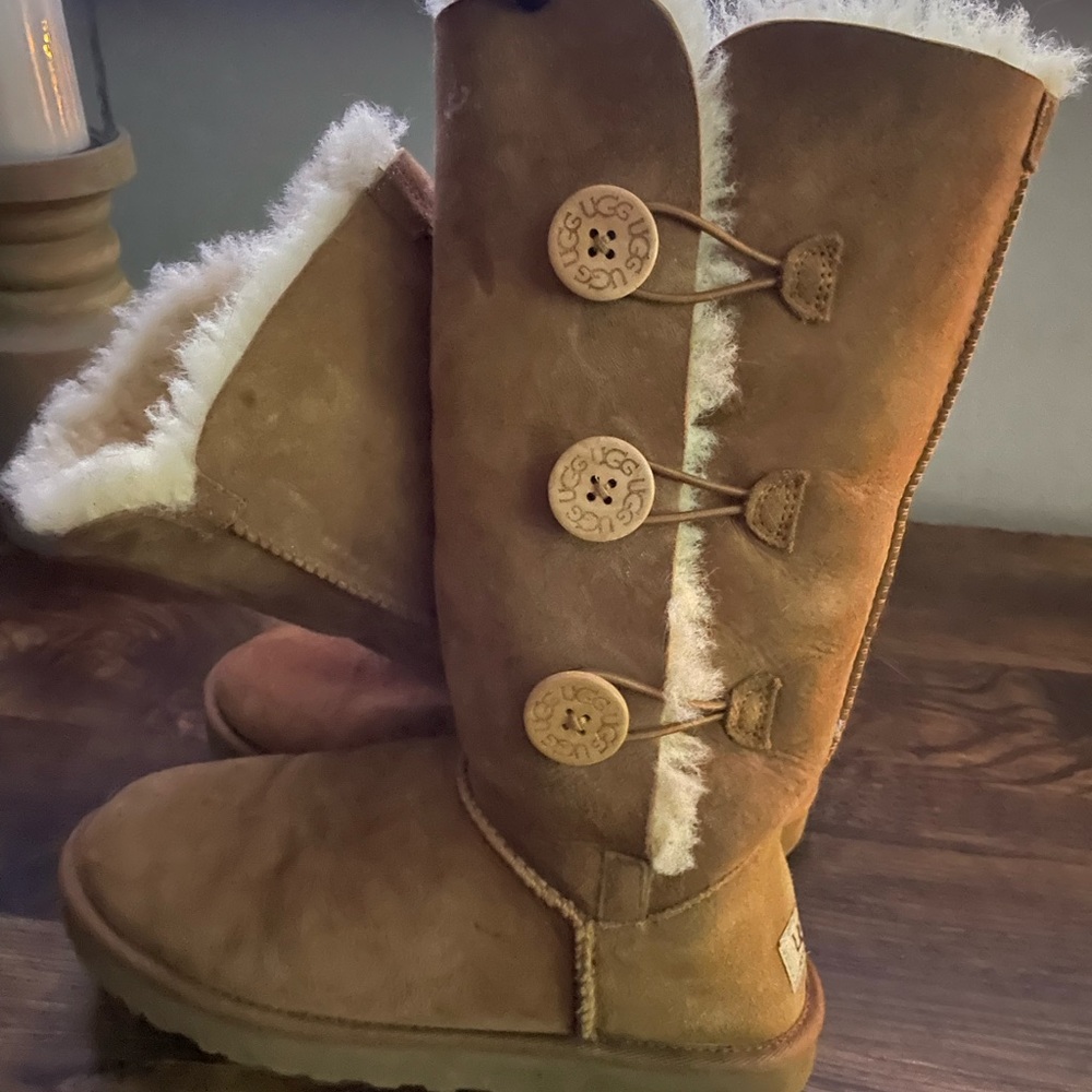 Tall Ugg button boots